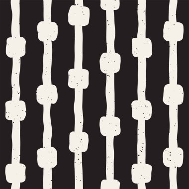 Elle çizilmiş stil etnik seamless modeli. Siyah ve beyaz soyut grungy geometrik arka plan.