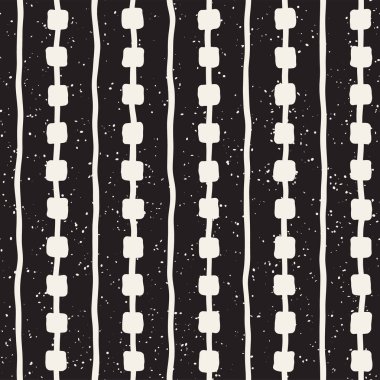 Elle çizilmiş stil etnik seamless modeli. Siyah ve beyaz soyut grungy geometrik arka plan.