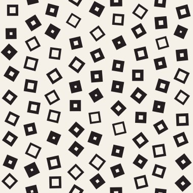 Kusursuz kaotik şablonlar. Rastgele dağılmış geometrik şekiller. Soyut retro arkaplan tasarımı