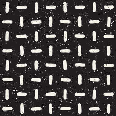 Elle çizilmiş stil etnik seamless modeli. Siyah ve beyaz soyut grungy geometrik arka plan.