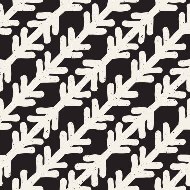 Elle çizilmiş stil etnik seamless modeli. Siyah ve beyaz soyut grungy geometrik arka plan.