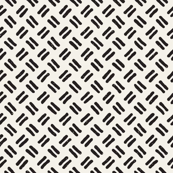 Style dessiné à la main motif sans couture ethnique. Fond géométrique grunge abstrait en noir et blanc . — Image vectorielle