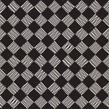 Elle çizilmiş sorunsuz yinelenen desen denetleyicisi ile döşeme hatları. Grungy freehand arka plan dokusu.