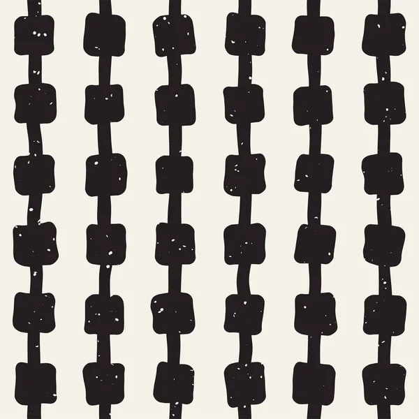 Lignes dessinées à la main motif grunge sans couture. Texture géométrique abstraite répétitive en noir et blanc . — Image vectorielle