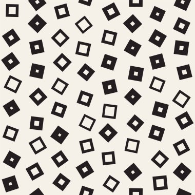 Kusursuz kaotik şablonlar. Rastgele dağılmış geometrik şekiller. Soyut retro arkaplan tasarımı