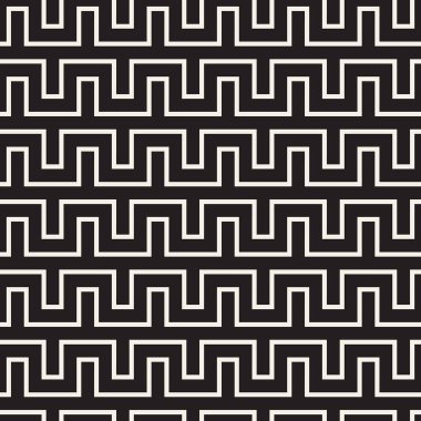 Şık çizgiler kafes. Etnik tek renkli doku. Geometrik arka plan tasarlamak. Vektör seamless modeli.