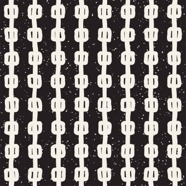 Elle çizilmiş stil etnik seamless modeli. Siyah ve beyaz soyut grungy geometrik arka plan.