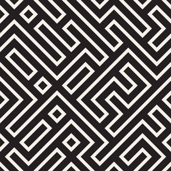 Stilvolle Linien Gitter. ethnisch einfarbige Textur. abstrakte geometrische Hintergrundgestaltung. Vektor nahtloses Muster. — Stockvektor