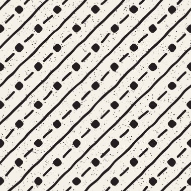 Elle çizilmiş stil etnik seamless modeli. Siyah ve beyaz soyut grungy geometrik arka plan.