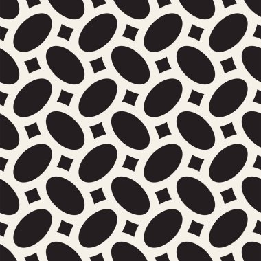 Vektör eğri şekiller kılavuzu olan geometrik seamless modeli. Soyut tek renkli kafes doku yuvarlanır. Modern Tekstil arka plan tasarımı