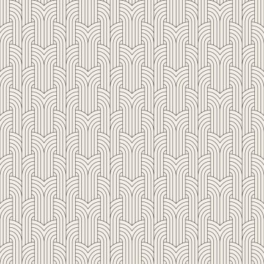 Vektör kusursuz desen. Modern stil soyut doku. Çizgili elementten geometrik fayanslar tekrarlanıyor