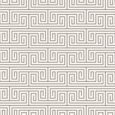 Vektör kusursuz desen. Modern stil soyut doku. Çizgili elementten geometrik fayanslar tekrarlanıyor