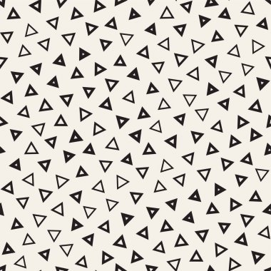 Kusursuz kaotik şablonlar. Rastgele dağılmış geometrik şekiller. Soyut retro arkaplan benzetim tasarımı