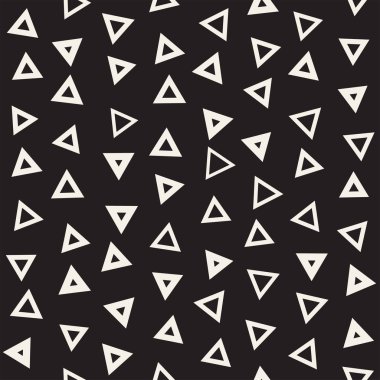 Kusursuz kaotik şablonlar. Rastgele dağılmış geometrik şekiller. Soyut retro arkaplan benzetim tasarımı