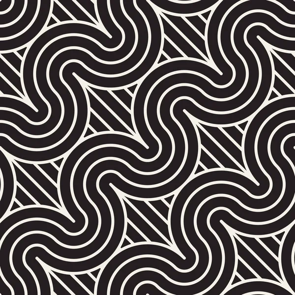 Vektör kusursuz desen. Modern stil soyut doku. Çizgili elementten geometrik fayanslar tekrarlanıyor