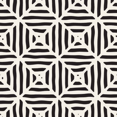 Elle çizilmiş sorunsuz yinelenen desen fayans hatları ile. Freehand mürekkep fırçası arka plan dokusu.