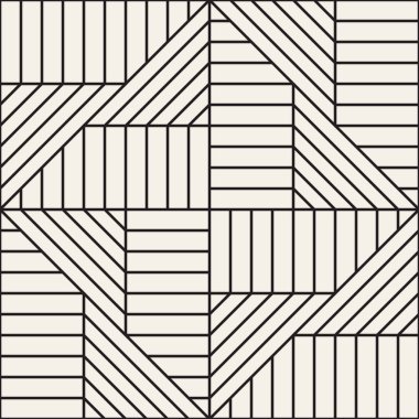 Vektör kusursuz desen. Modern stil soyut doku. Çizgili elementten geometrik fayanslar tekrarlanıyor
