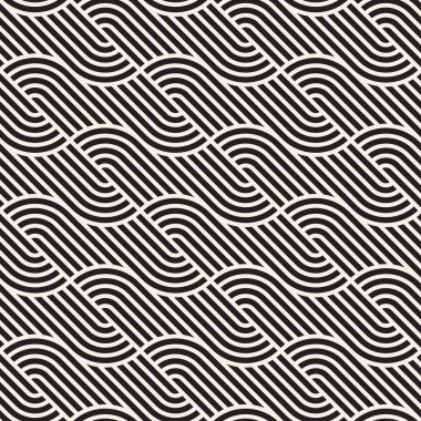 Vektör kusursuz desen. Modern stil soyut doku. Çizgili elementten geometrik fayanslar tekrarlanıyor