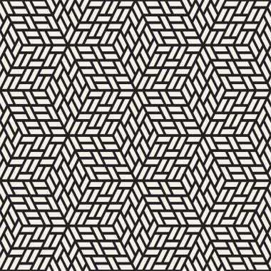 Vektör seamless modeli. Modern şık kafes doku. Geometrik arka plan yinelenen. Küpleri ile mozaik yüzler.