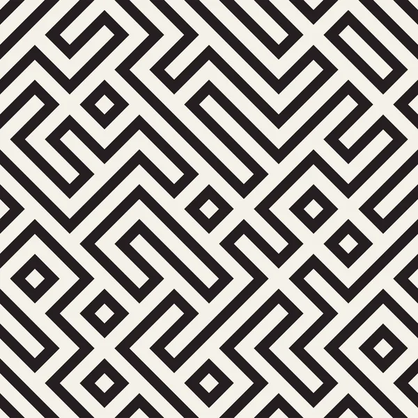 Stijlvolle lijnen lattice. Etnische zwart-wit patroon. Abstracte geometrische achtergrondontwerp. Naadloze patroon vector. — Stockvector