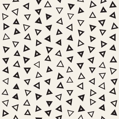 Kusursuz kaotik şablonlar. Rastgele dağılmış geometrik şekiller. Soyut retro arkaplan tasarımı