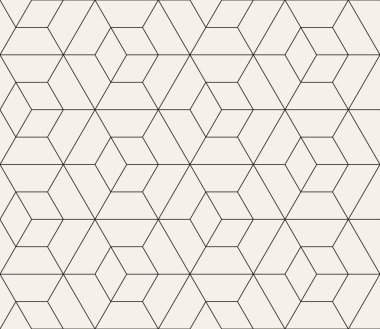 Vektör kusursuz desen. Modern stil soyut doku. Çizgili elementten geometrik fayanslar tekrarlanıyor