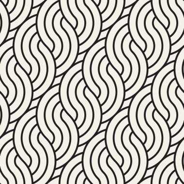 Vektör kusursuz desen. Modern stil soyut doku. Çizgili elementten geometrik fayanslar tekrarlanıyor