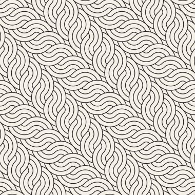 Vektör kusursuz desen. Modern stil soyut doku. Çizgili elementten geometrik fayanslar tekrarlanıyor