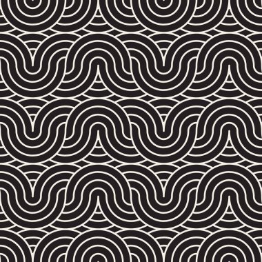 Vektör kusursuz desen. Modern stil soyut doku. Çizgili elementten geometrik fayanslar tekrarlanıyor