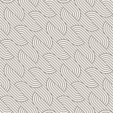 Vektör kusursuz desen. Modern stil soyut doku. Çizgili elementten geometrik fayanslar tekrarlanıyor