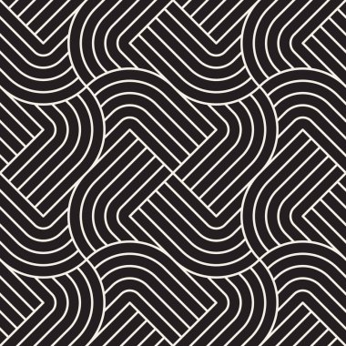 Vektör kusursuz desen. Modern stil soyut doku. Çizgili elementten geometrik fayanslar tekrarlanıyor