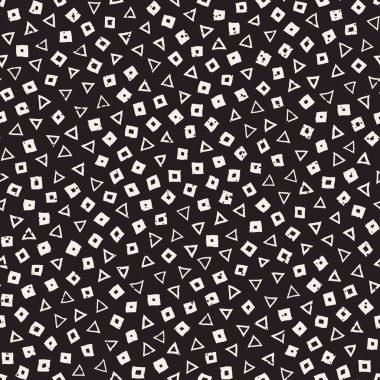 Elle çizilmiş siyah beyaz mürekkep soyut, pürüzsüz desen. Vektör stili grunge dokusu. Tek renkli geometrik dağınık şekiller boya fırça çizgileri
