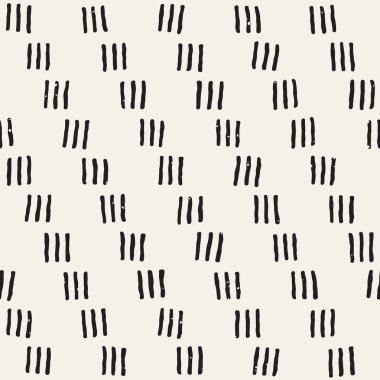 Elle çizilmiş çizgiler seamless grungy modeli. Soyut geometrik yinelenen kiremit doku siyah beyaz.