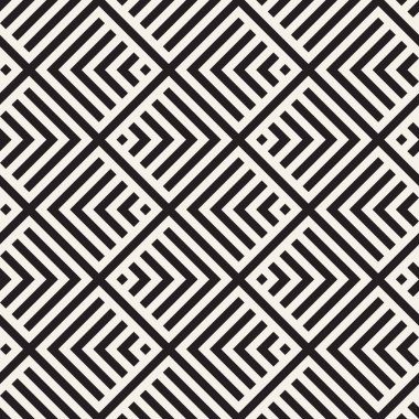 Vektör kusursuz desen. Modern stil soyut doku. Çizgili elementten geometrik fayanslar tekrarlanıyor