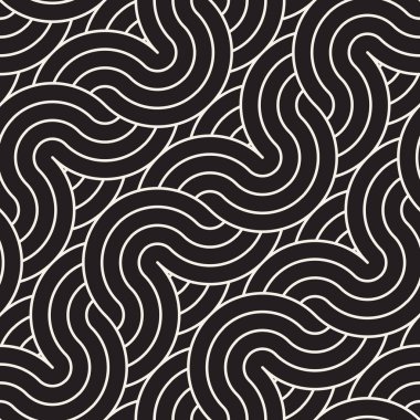 Vektör kusursuz desen. Modern stil soyut doku. Çizgili elementten geometrik fayanslar tekrarlanıyor