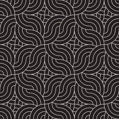 Vektör kusursuz desen. Modern stil soyut doku. Çizgili elementten geometrik fayanslar tekrarlanıyor