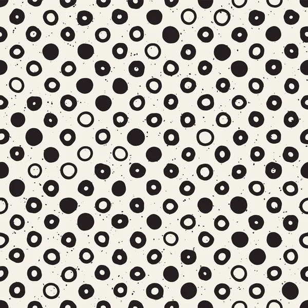 手描き黒と白のインク抽象的なシームレスなパターン ベクトルスタイリッシュなグランジテクスチャ モノクローム幾何学散乱形状筆線 — ストックベクタ