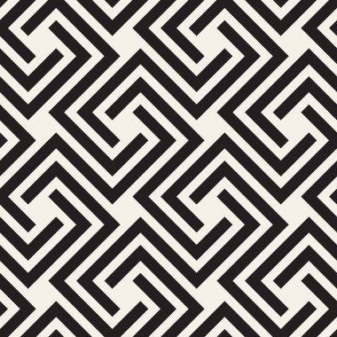 Vektör kusursuz desen. Modern stil soyut doku. Çizgili elementten geometrik fayanslar tekrarlanıyor