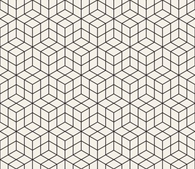 Vektör kusursuz desen. Modern stil soyut doku. Çizgili elementten geometrik fayanslar tekrarlanıyor