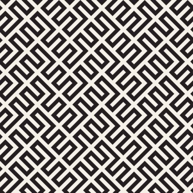 Vektör kusursuz desen. Modern stil soyut doku. Çizgili elementten geometrik fayanslar tekrarlanıyor