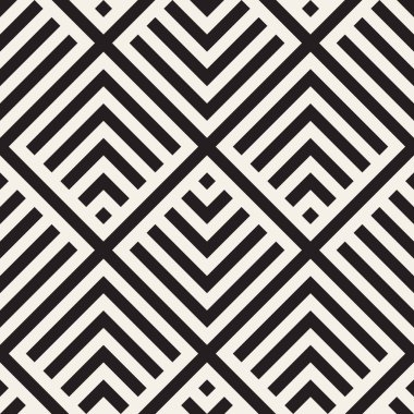 Vektör kusursuz desen. Modern stil soyut doku. Çizgili elementten geometrik fayanslar tekrarlanıyor