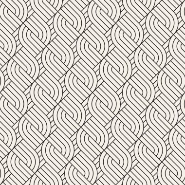 Vektör kusursuz desen. Modern stil soyut doku. Çizgili elementten geometrik fayanslar tekrarlanıyor