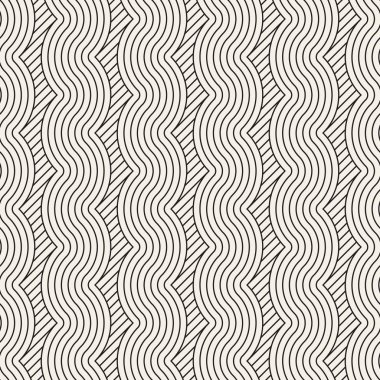 Vektör kusursuz desen. Modern stil soyut doku. Çizgili elementten geometrik fayanslar tekrarlanıyor