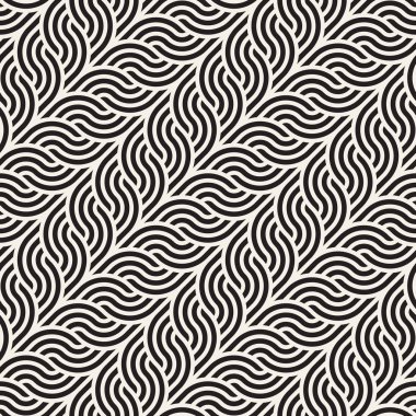 Vektör kusursuz desen. Modern stil soyut doku. Çizgili elementten geometrik fayanslar tekrarlanıyor