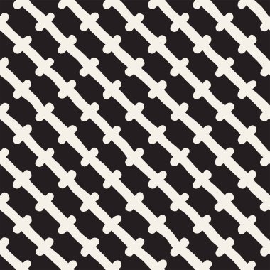 Elle çizilmiş stil etnik seamless modeli. Grungy geometrik şekiller arka plan siyah ve beyaz.