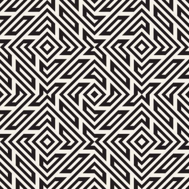 Vektör kusursuz desen. Modern stil soyut doku. Çizgili elementten geometrik fayanslar tekrarlanıyor