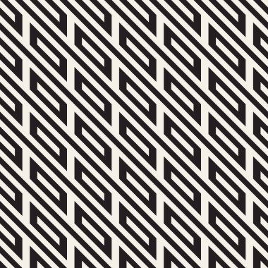 Vektör kusursuz desen. Modern stil soyut doku. Çizgili elementten geometrik fayanslar tekrarlanıyor