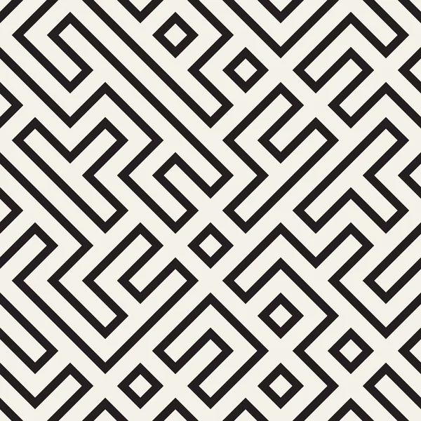 Linhas Elegantes Treliça Textura Étnica Monocromática Desenho Fundo Geométrico Abstrato — Vetor de Stock
