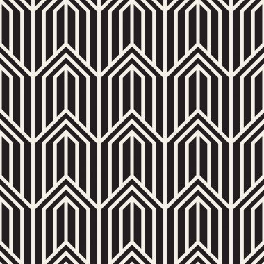 Vektör kusursuz desen. Modern stil soyut doku. Çizgili elementten geometrik fayanslar tekrarlanıyor