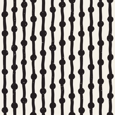 Elle çizilmiş stil etnik seamless modeli. Grungy geometrik şekiller arka plan siyah ve beyaz.